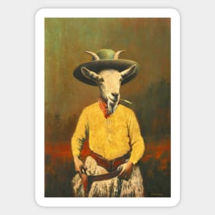 Cowboy Billy Goat (Billy The Kid) Sticker